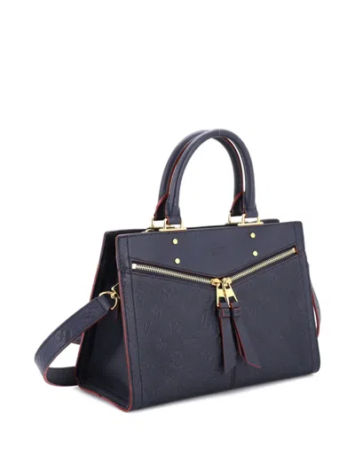Pre-owned Louis Vuitton Sully Monogram Empreinte Leather Pm Tote Bag In Blue