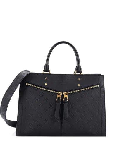 Pre-owned Louis Vuitton Sully Tote Monogram Empreinte Leather Mm Satchel In Black