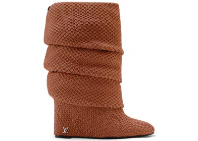Pre-owned Louis Vuitton Summer Mid Wedge Boot (women's) Sneakers In Grey In Gray