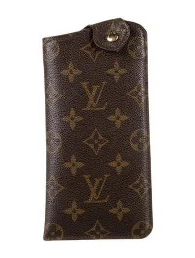 Pre-owned Louis Vuitton Sunglasses Case In Brown