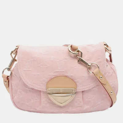 Pre-owned Louis Vuitton Sunset Pink Denim Monogram Shoulder Bag