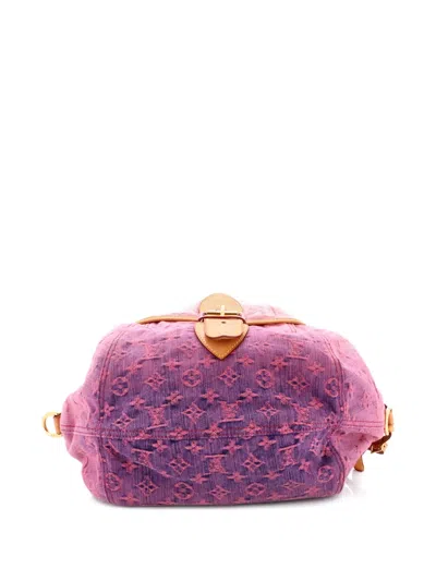 Pre-owned Louis Vuitton Sunshine Handbag Denim Crossbody Bag In Pink