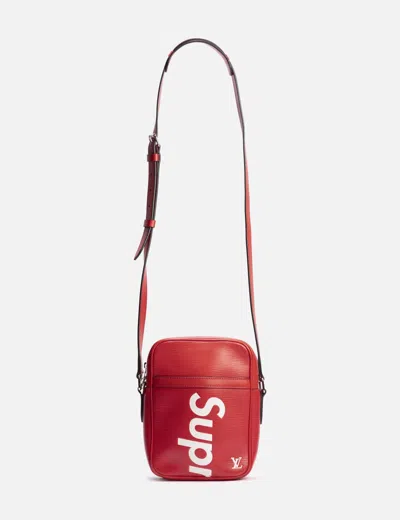 Pre-owned Louis Vuitton Supreme Danube Epi Pm In Red