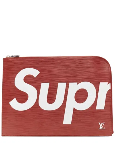 Pre-owned Louis Vuitton Supreme Lv Epi Pouchette Jour Gm Document Clutch Bag (authentic  Pre-loved)