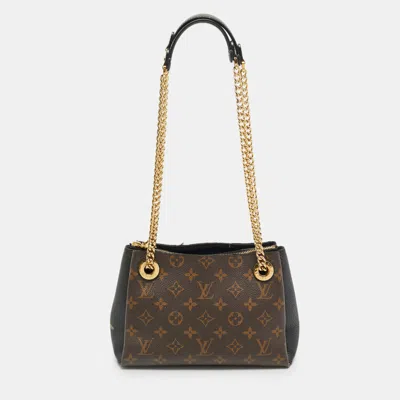 Pre-owned Louis Vuitton Surene Bb Black Monogram Canvas And Leather Bag