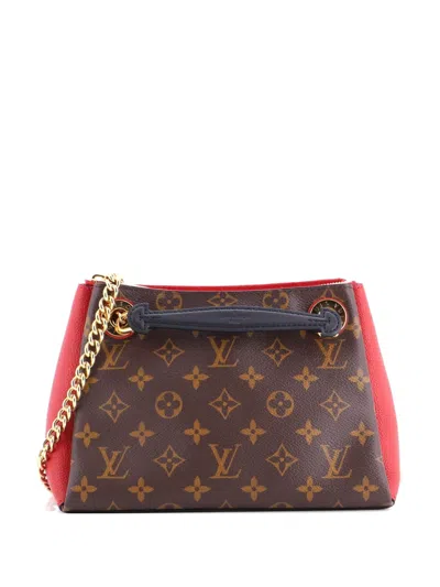 Pre-owned Louis Vuitton Surene Handbag Monogram Canvas With Leather Bb Shoulder Bag In Brown
