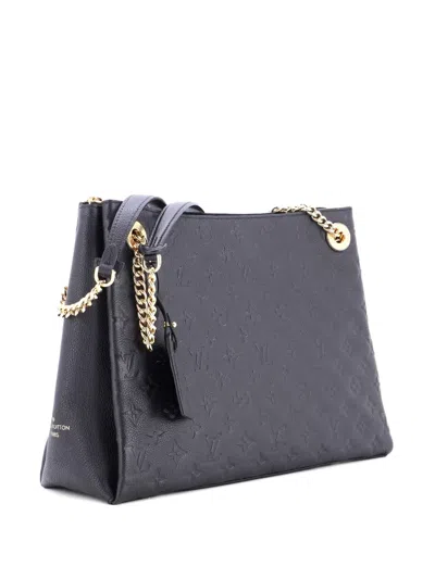 Pre-owned Louis Vuitton Surene Handbag Monogram Empreinte Leather Mm Shoulder Bag In Black