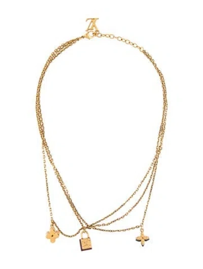Pre-owned Louis Vuitton Sweet Charms Multistrand Necklace, 16.75" In Multicolor