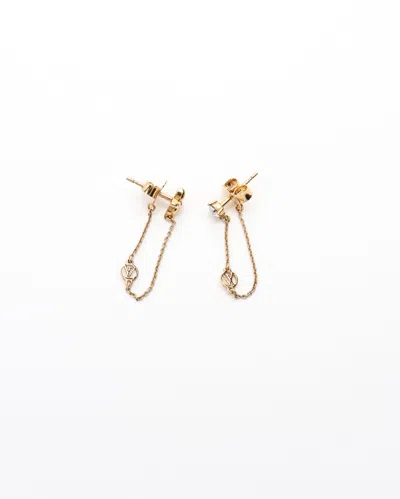 Pre-owned Louis Vuitton Sweet Monogram Earrings In Gold