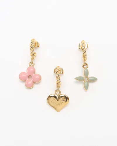 Pre-owned Louis Vuitton Sweet Monogram Hoop Earrings