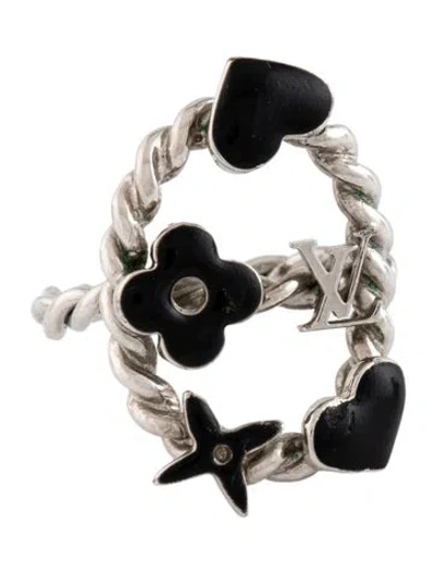 Pre-owned Louis Vuitton Sweet Monogram Ring In Black