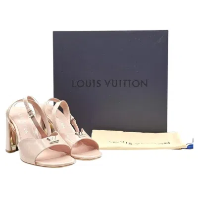 Pre-owned Louis Vuitton Swing Patent Leather Heeled Sandals Pink Eu 40 Us 10 - Nwb