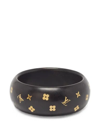 Pre-owned Louis Vuitton Sylvania Bangle Bracelet In Black