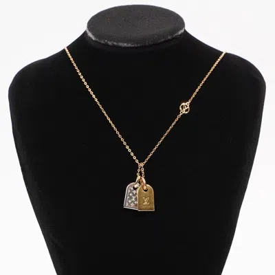 Pre-owned Louis Vuitton Tag Necklace / Silver Base Metal In Gold