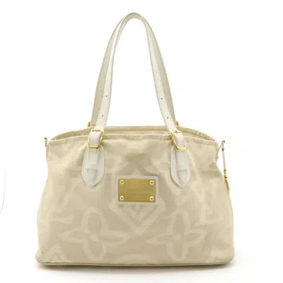 Pre-owned Louis Vuitton Tahitienne Beige Canvas Tote Bag ()