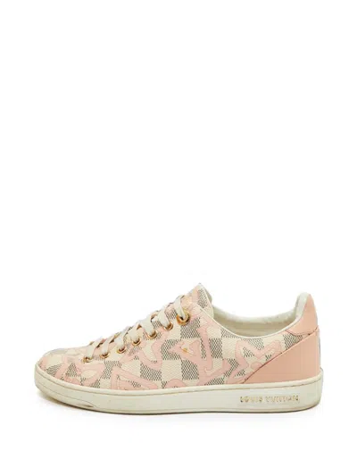 Pre-owned Louis Vuitton Tahitienne Cabas Low-top Sneakers In Pink