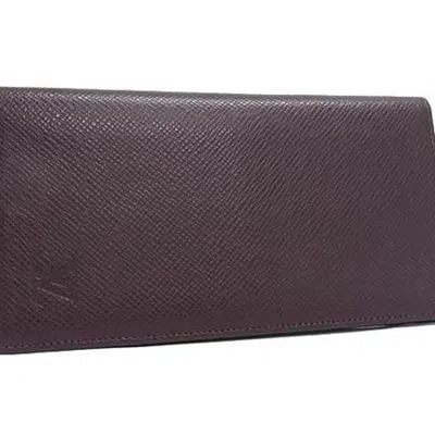 Pre-owned Louis Vuitton Taiga Acajou Leather Long Wallet (bi-fold) ()