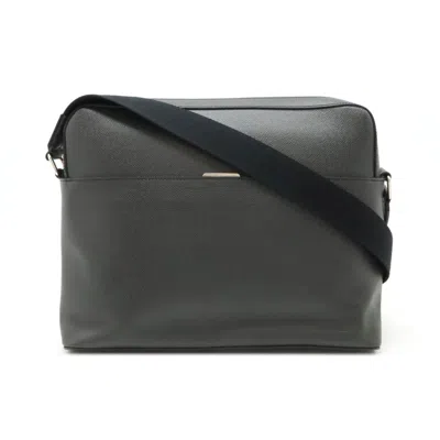 Pre-owned Louis Vuitton Taiga Ardoise Black Taiga Leather Shoulder Bag ()