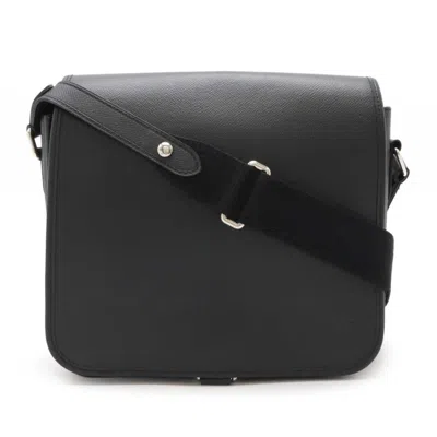 Pre-owned Louis Vuitton Taiga Ardoise Black Taiga Leather Shoulder Bag ()