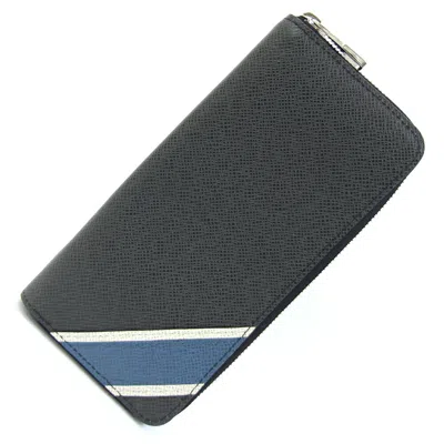 Pre-owned Louis Vuitton Taiga Ardoise Taiga Leather Long Wallet (bi-fold) ()