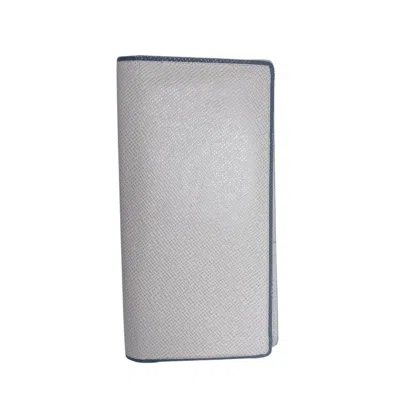 Pre-owned Louis Vuitton Taiga Black Gray Taiga Leather Wallet (bi-fold) () In Black, Gray