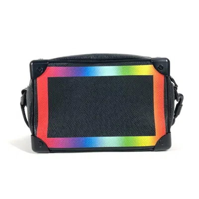 Pre-owned Louis Vuitton Taiga Black Multi-color Taiga Leather Pochette Shoulder Bag ()