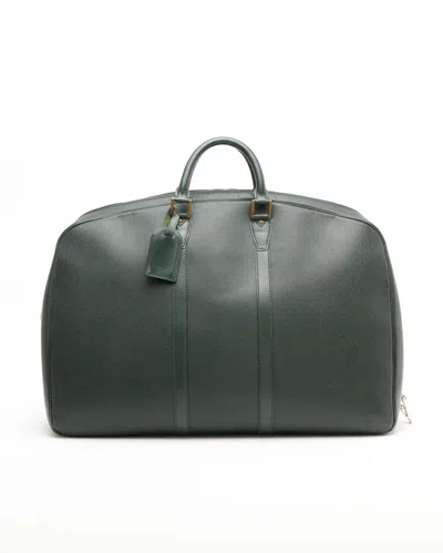 Pre-owned Louis Vuitton Taiga Helanga 1 Poche Travel Bag In Green