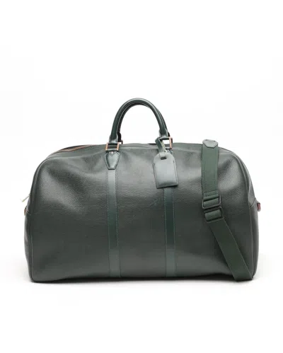 Pre-owned Louis Vuitton Taiga Kendall Gm Weekend Bag In Green