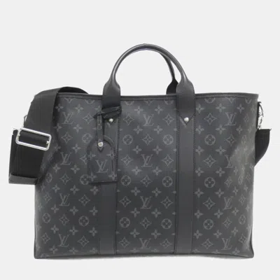 Pre-owned Louis Vuitton Taiga Lama Weekend Tote Handbag In Black