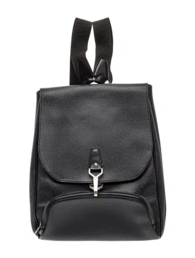 Pre-owned Louis Vuitton Taiga Leather Backpack Vintage In Black