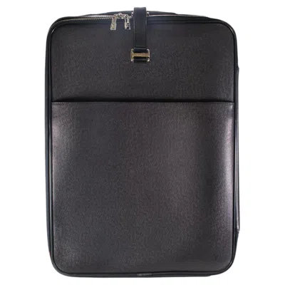 Pre-owned Louis Vuitton Taiga Leather Pegase 55 Black Trolly Suitcase