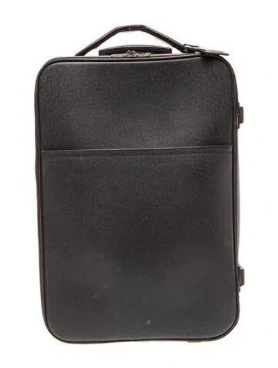 Pre-owned Louis Vuitton Taiga Pégase 45 Suitcase In Black