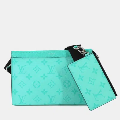 Pre-owned Louis Vuitton Taiga Rama Gaston Wearable Wallet Shoulder Bag Miami Green