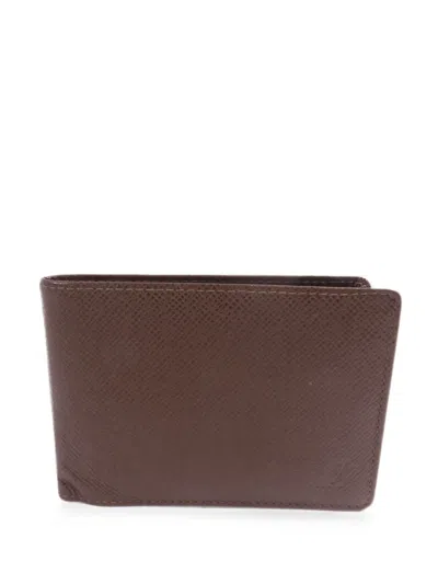 Pre-owned Louis Vuitton Taiga Wallet In Brown