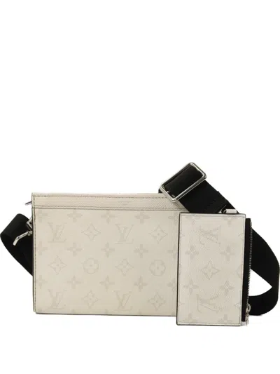 Pre-owned Louis Vuitton Taigarama Gaston Shoulder Bag In Neutral