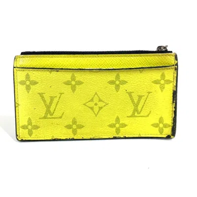 Pre-owned Louis Vuitton Taigarama Monogram Coin Purse/coin Case () In Yellow