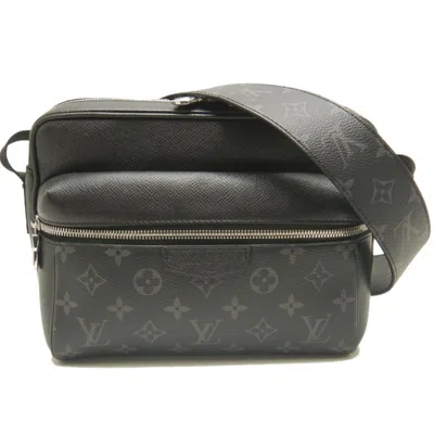 Pre-owned Louis Vuitton Taigarama Noir Pvc Leather Shoulder Bag () In Black