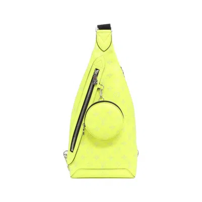 Pre-owned Louis Vuitton Taigarama Yellow Coated Canvas Shoulder Bag ()