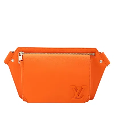 Pre-owned Louis Vuitton Takeoff Orange Leather Shoulder Bag ()