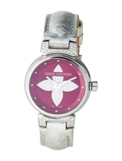 Pre-owned Louis Vuitton Tambour Forever Watch In Multi