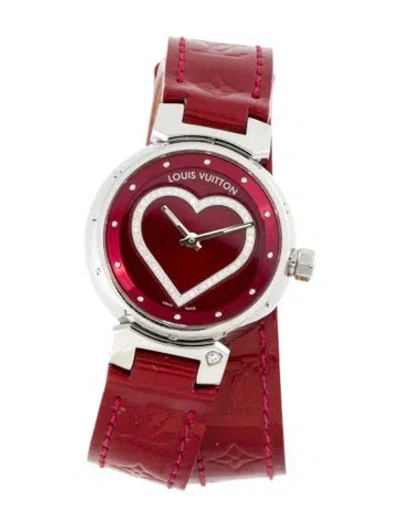 Pre-owned Louis Vuitton Tambour Heart Watch In Multicolor