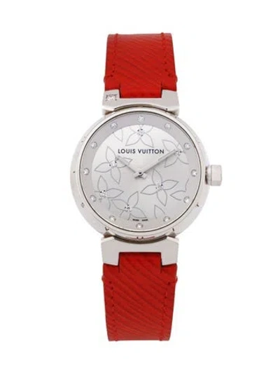 Pre-owned Louis Vuitton Tambour Lovely Diamonds Watch In Multi