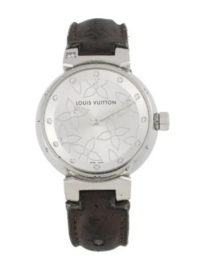 Pre-owned Louis Vuitton Tambour Lovely Diamonds Watch In Multi