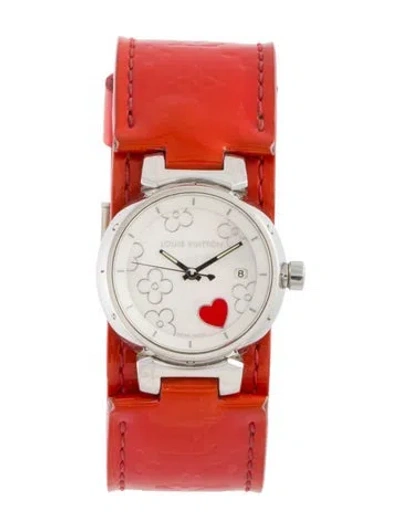 Pre-owned Louis Vuitton Tambour Lovely Heart Watch In Multicolor