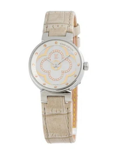 Pre-owned Louis Vuitton Tambour Moon Divine Watch In Multicolor