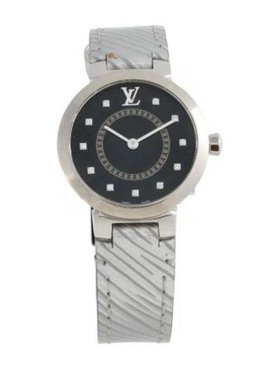 Pre-owned Louis Vuitton Tambour Slim Monogram Watch In Multicolor