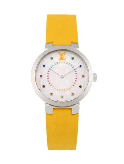 Pre-owned Louis Vuitton Tambour Slim Rainbow Watch In Multi