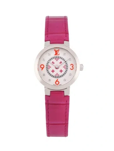 Pre-owned Louis Vuitton Tambour Slim Watch In Multi