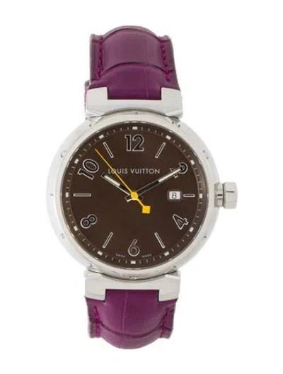 Pre-owned Louis Vuitton Tambour Watch In Multi