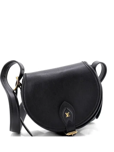 Pre-owned Louis Vuitton Tambourin Nm Handbag Leather Crossbody Bag In Black